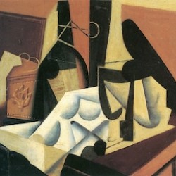 Still Life with a white tablecloth by Juan Gris